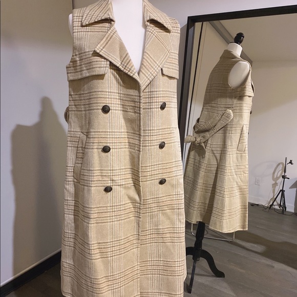 Sleeveless trench coat , wool - Picture 2 of 2